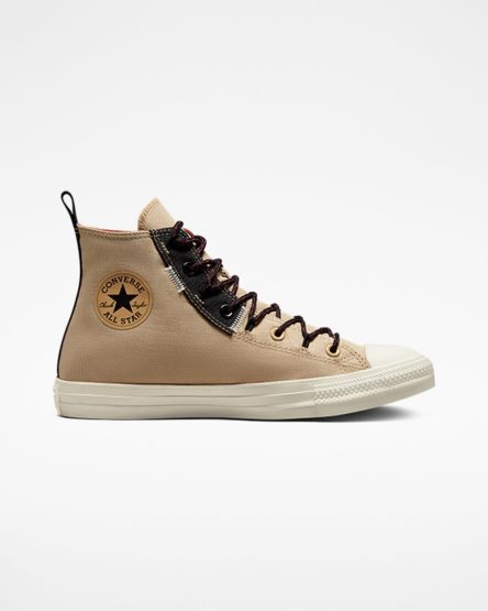 Zapatillas Altas Converse Chuck Taylor All Star Rugged Basics Hombre Kaki Naranjas | PE 0274PL